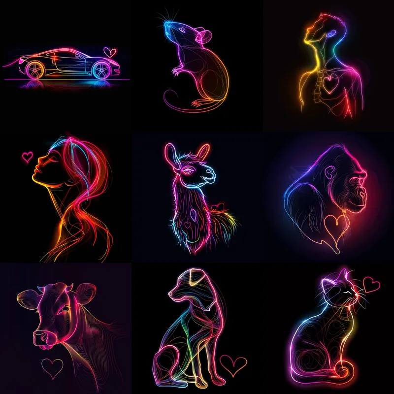 Neon Logo Prompts for Midjourney - Image 5